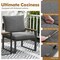Costway 5 PCS Patio Furniture Set with Soft Cushions Space Saving Design Aluminum Frame